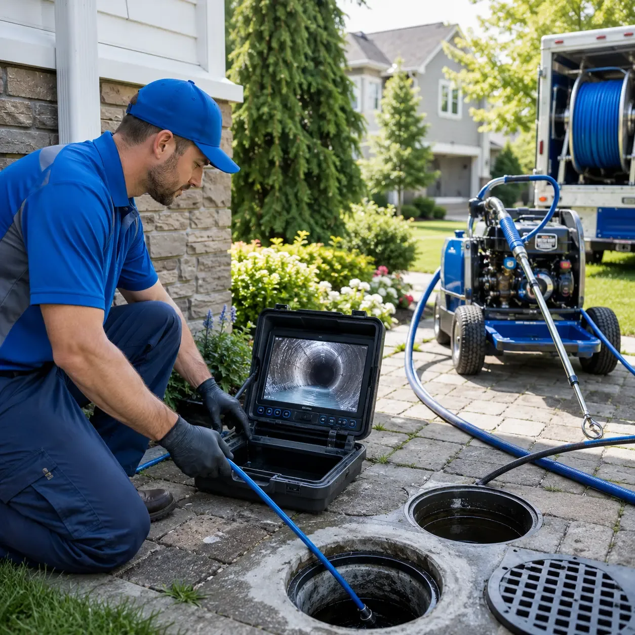 Outdoor drain cleaning professionals serving Amherst Junction, WI